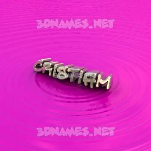 cristiam in Pink Graffiti style - 3D name wallpaper