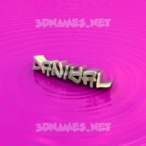 daniyal in Pink Graffiti style - 3D name wallpaper