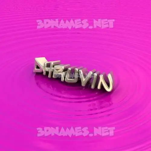 dhruvin in Pink Graffiti style - 3D name wallpaper