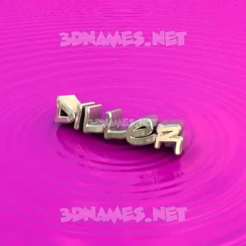 diller in Pink Graffiti style - 3D name wallpaper