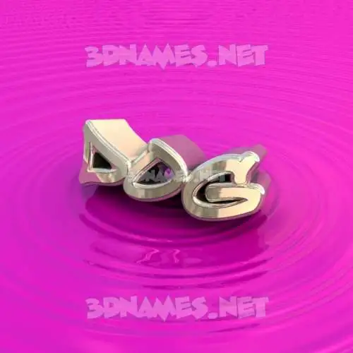 dog in Pink Graffiti style - 3D name wallpaper