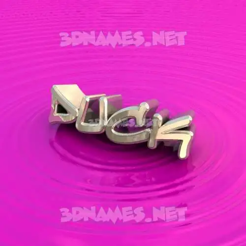 duck in Pink Graffiti style - 3D name wallpaper