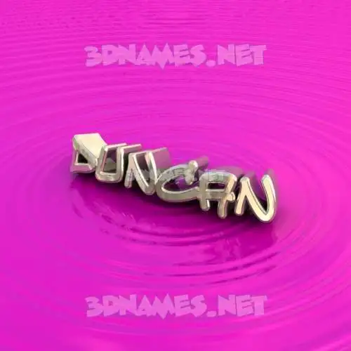 duncan in Pink Graffiti style - 3D name wallpaper