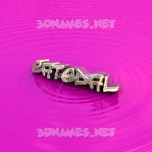 eatedal in Pink Graffiti style - 3D name wallpaper