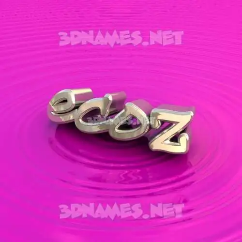 ecoz in Pink Graffiti style - 3D name wallpaper