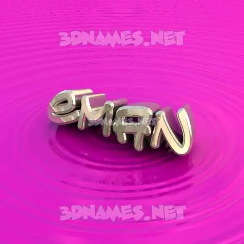 eman in Pink Graffiti style - 3D name wallpaper