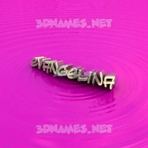 evangelina in Pink Graffiti style - 3D name wallpaper