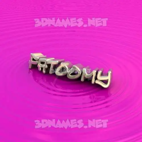 fatoomy in Pink Graffiti style - 3D name wallpaper