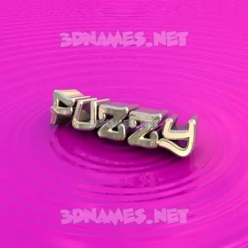 fuzzy in Pink Graffiti style - 3D name wallpaper