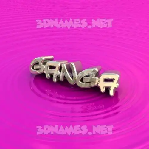 ganga in Pink Graffiti style - 3D name wallpaper