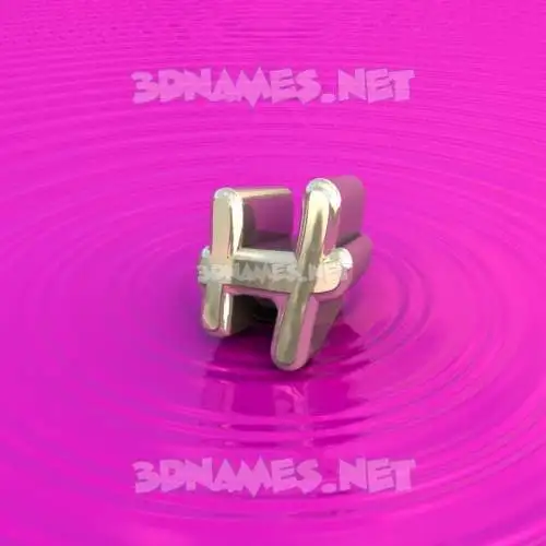 h in Pink Graffiti style - 3D name wallpaper