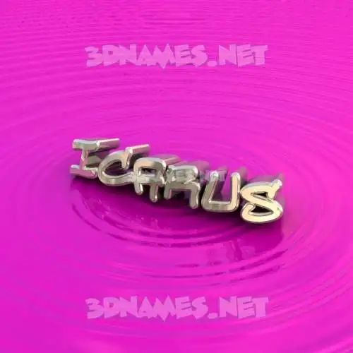 icarus in Pink Graffiti style - 3D name wallpaper