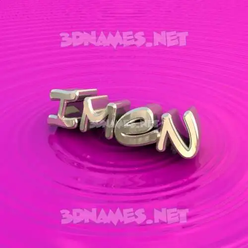 imen in Pink Graffiti style - 3D name wallpaper