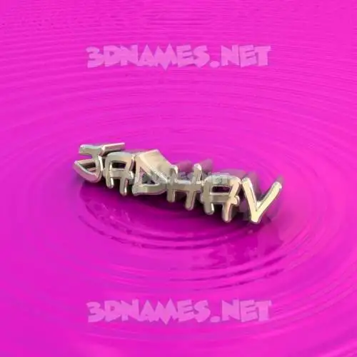 jadhav in Pink Graffiti style - 3D name wallpaper