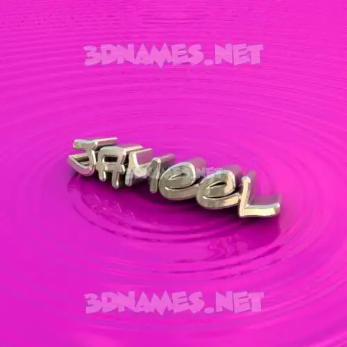 jameel in Pink Graffiti style - 3D name wallpaper
