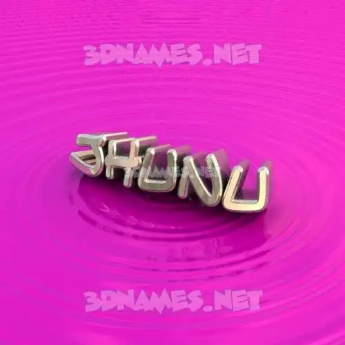 jhunu in Pink Graffiti style - 3D name wallpaper