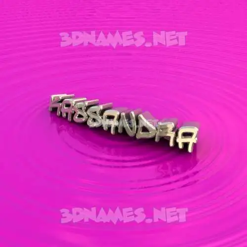 kassandra in Pink Graffiti style - 3D name wallpaper