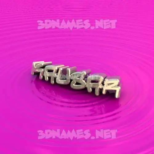 kausar in Pink Graffiti style - 3D name wallpaper