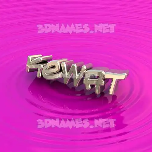 kewat in Pink Graffiti style - 3D name wallpaper