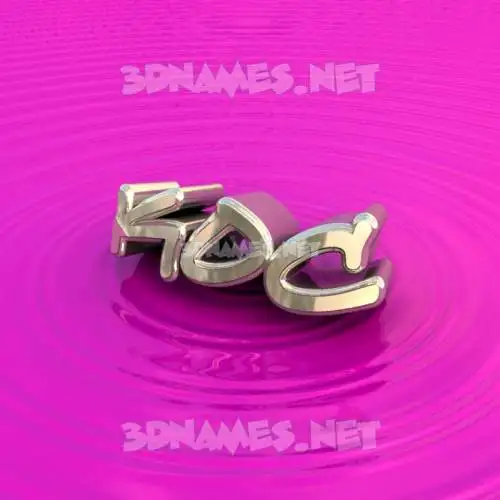 koc in Pink Graffiti style - 3D name wallpaper