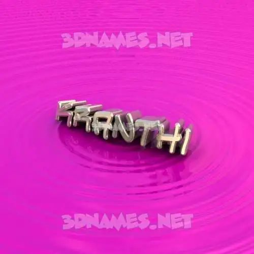 kranthi in Pink Graffiti style - 3D name wallpaper