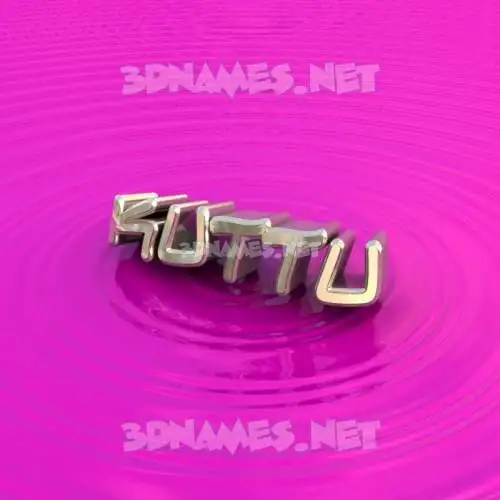 kuttu in Pink Graffiti style - 3D name wallpaper