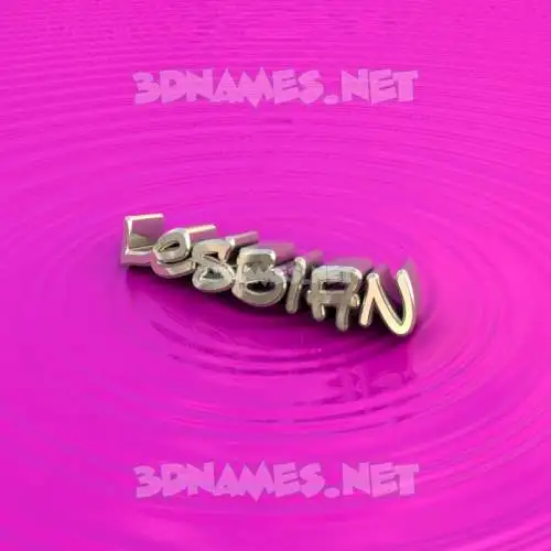 lesbian in Pink Graffiti style - 3D name wallpaper