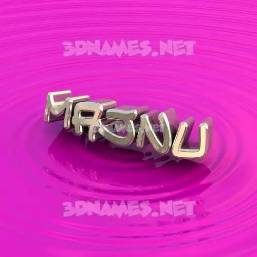 majnu in Pink Graffiti style - 3D name wallpaper