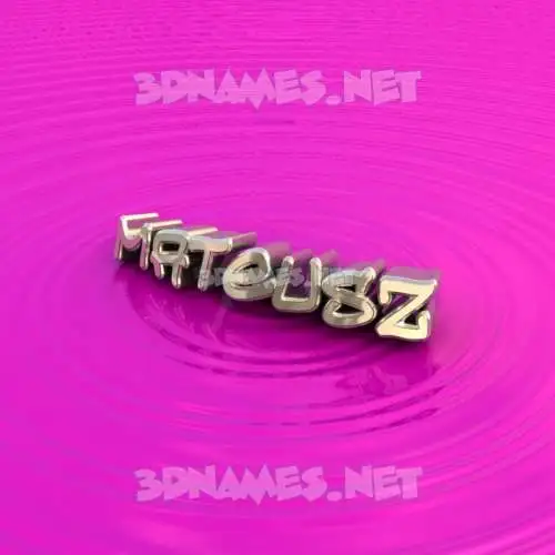 mateusz in Pink Graffiti style - 3D name wallpaper