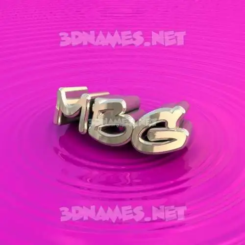 mbg in Pink Graffiti style - 3D name wallpaper