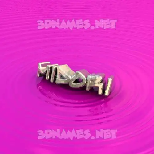 midori in Pink Graffiti style - 3D name wallpaper