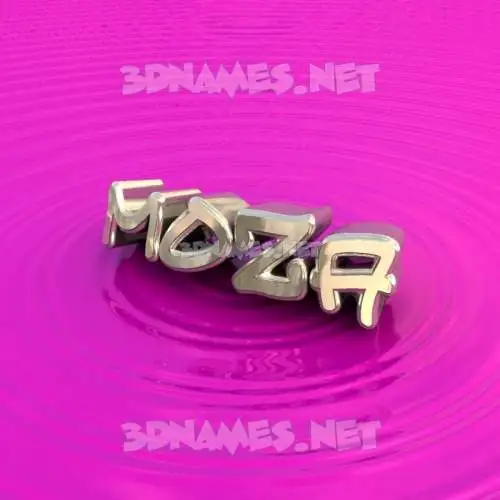 moza in Pink Graffiti style - 3D name wallpaper