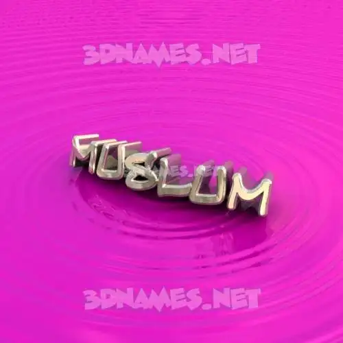 muslum in Pink Graffiti style - 3D name wallpaper muslum in Pink Graffiti style - 3D name wallpaper