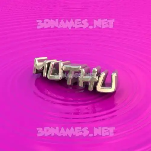 muthu in Pink Graffiti style - 3D name wallpaper