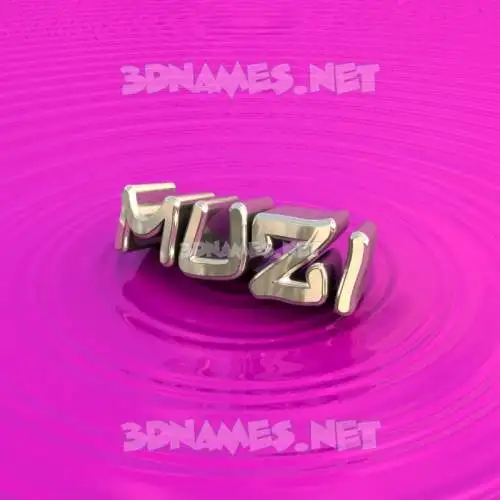 muzi in Pink Graffiti style - 3D name wallpaper