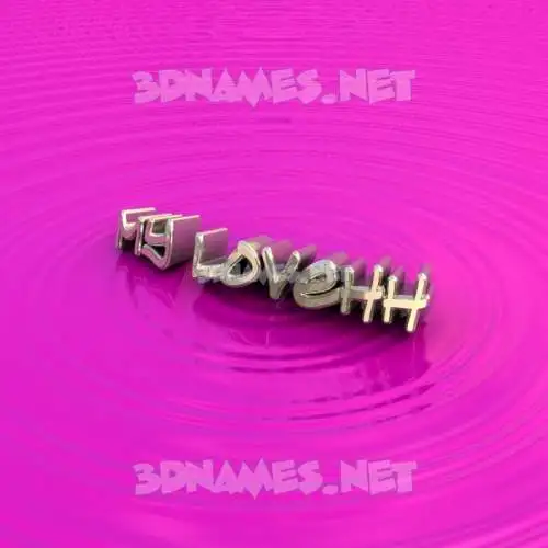 my lovehh in Pink Graffiti style - 3D name wallpaper