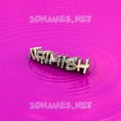 naimish in Pink Graffiti style - 3D name wallpaper