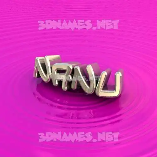 nanu in Pink Graffiti style - 3D name wallpaper