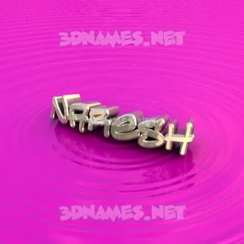 naresh in Pink Graffiti style - 3D name wallpaper