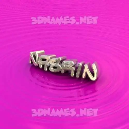 nasrin in Pink Graffiti style - 3D name wallpaper