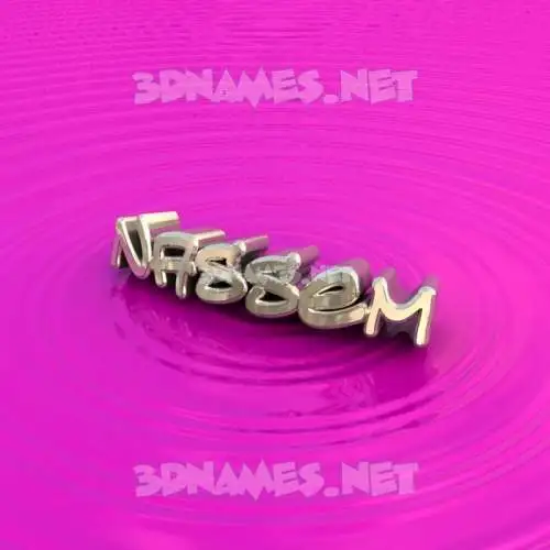nassem in Pink Graffiti style - 3D name wallpaper