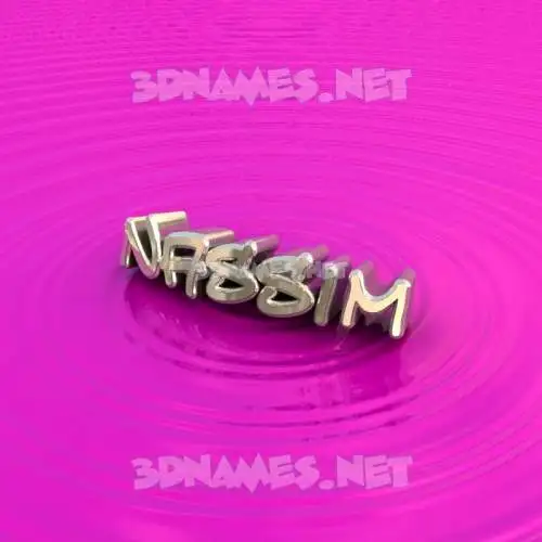 nassim in Pink Graffiti style - 3D name wallpaper