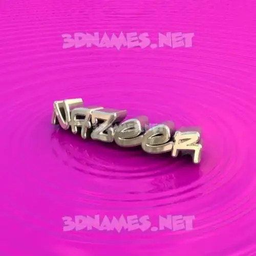 nazeer in Pink Graffiti style - 3D name wallpaper