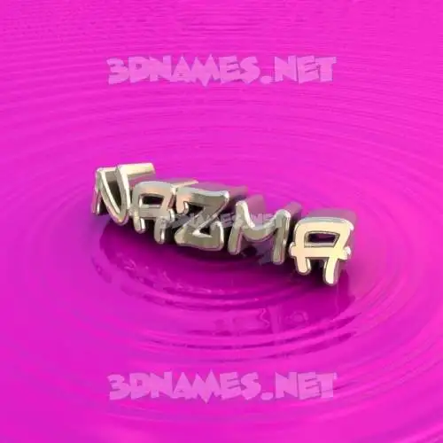 nazma in Pink Graffiti style - 3D name wallpaper