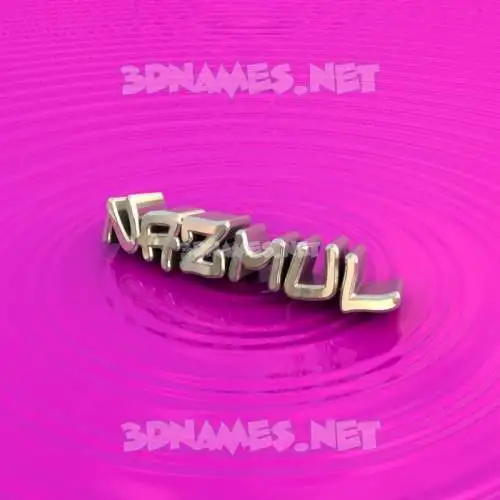nazmul in Pink Graffiti style - 3D name wallpaper