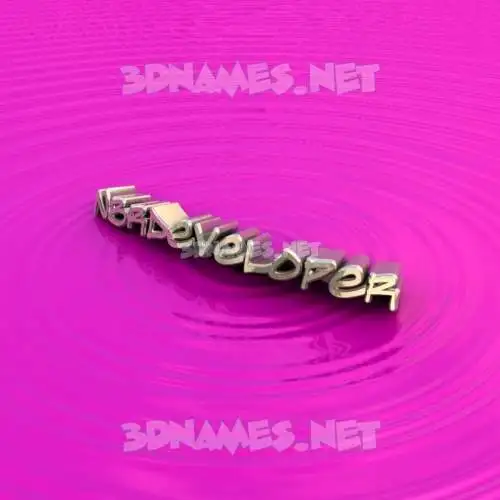 nbrdeveloper in Pink Graffiti style - 3D name wallpaper