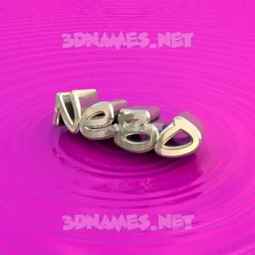 nebo in Pink Graffiti style - 3D name wallpaper