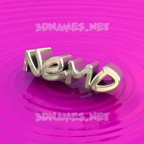 nemo in Pink Graffiti style - 3D name wallpaper