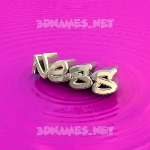 ness in Pink Graffiti style - 3D name wallpaper