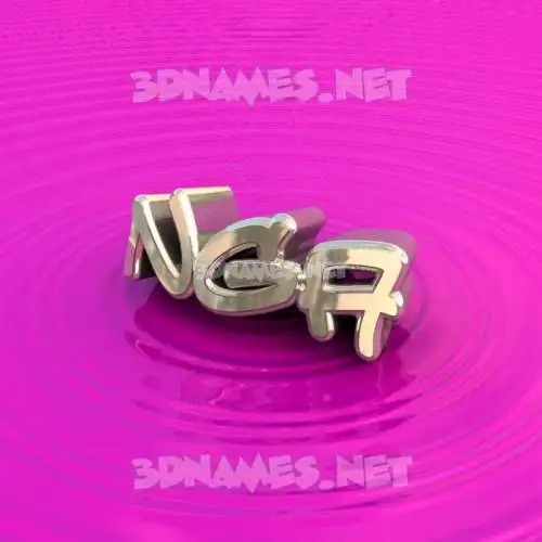 nga in Pink Graffiti style - 3D name wallpaper